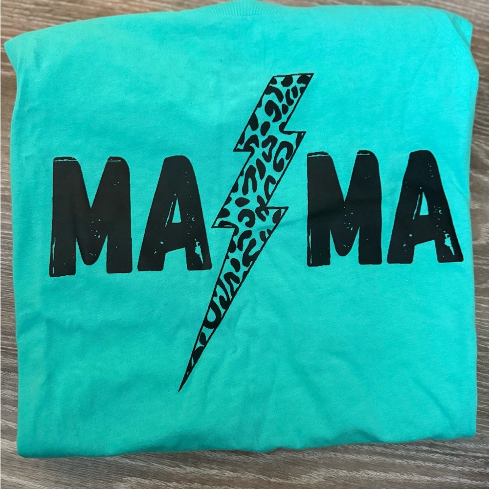 Bella Canvas Teal 'MAMA' Short Sleeve Tee
